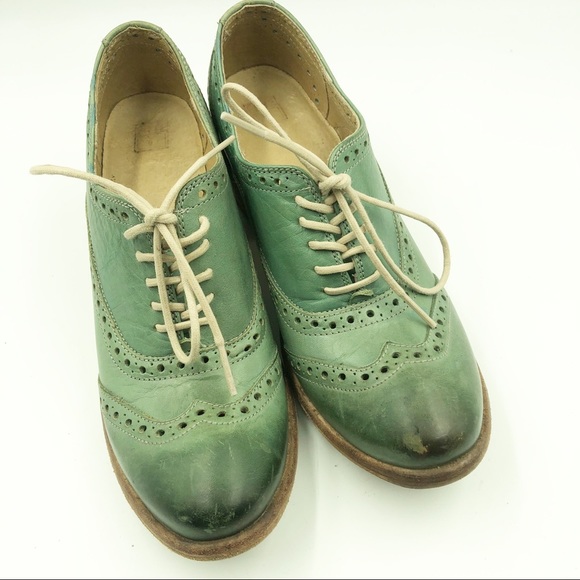 Frye Shoes - Frye | Green Lace Up Oxfords